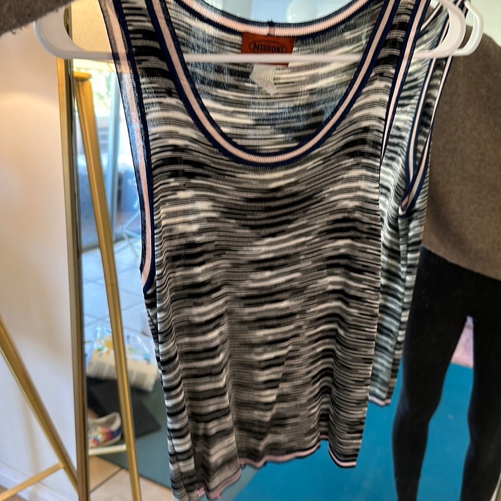 Missoni blue white black top